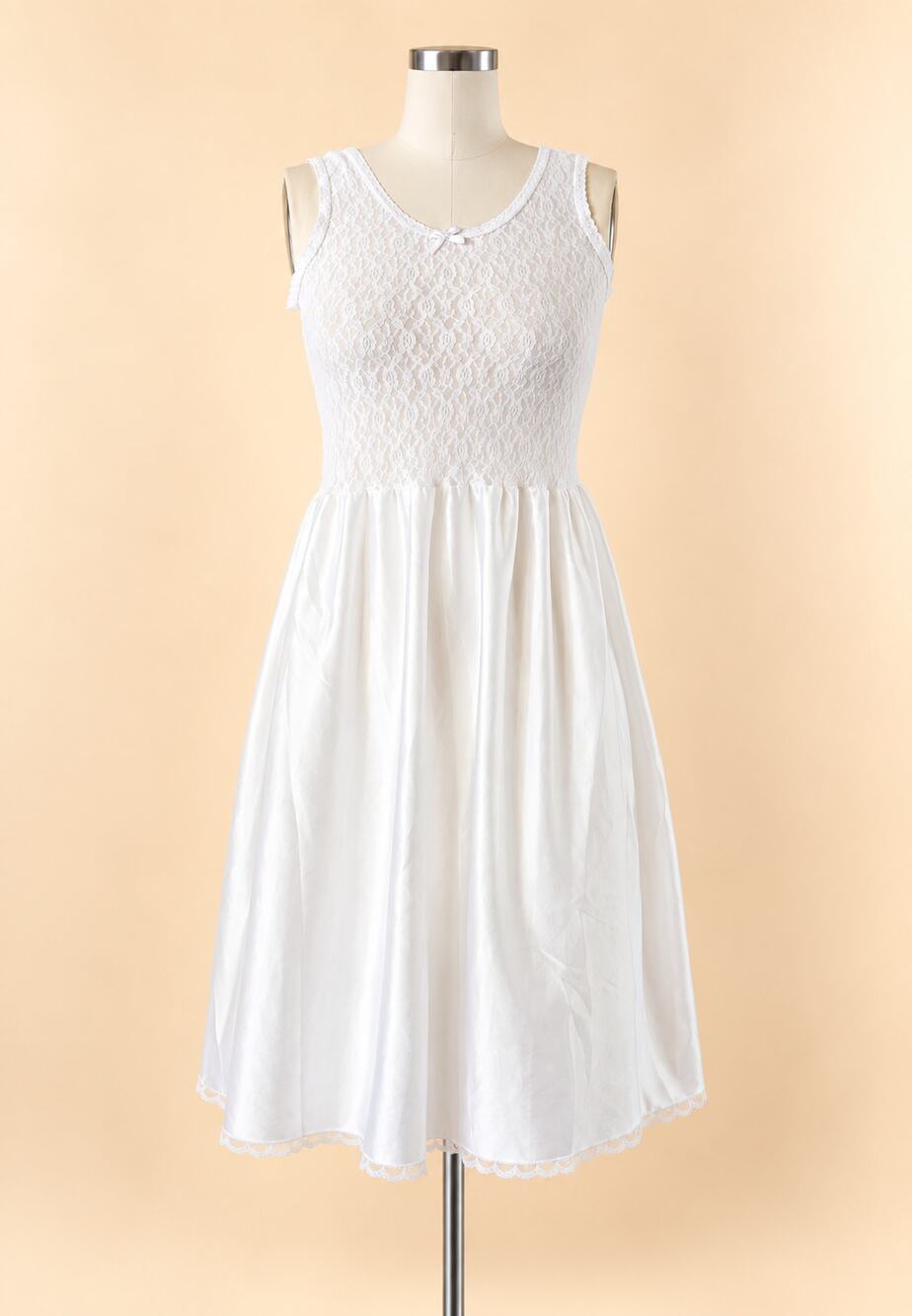 Y2K White Lace Women's Slip Dress Coquette Bridal Lingerie Size S/M